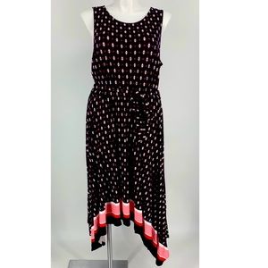 New Westport sleeveless black print maxi dress (S)